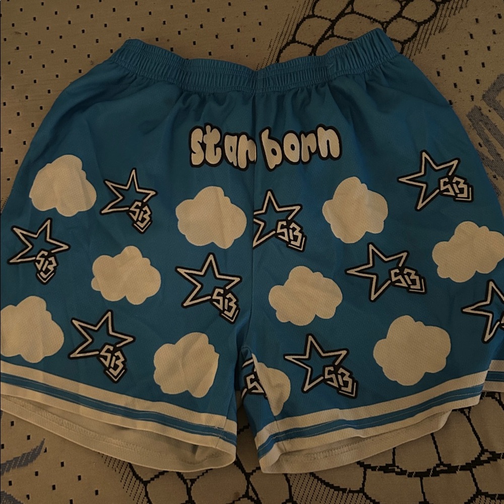 Fashion Nova Blue Starborn Athletic Shorts